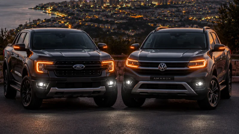 Volkswagen Amarok Amerikan park — sürekli turuncu sinyal