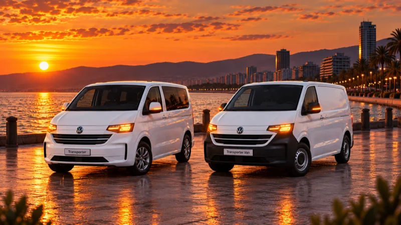 Volkswagen Transporter Amerikan park — sürekli turuncu sinyal